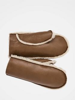 Celtic & Co. Sheepskin Mittens, Carob, Carob