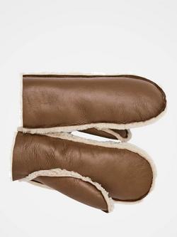 Celtic & Co. Sheepskin Mittens, Carob - view 2, Carob