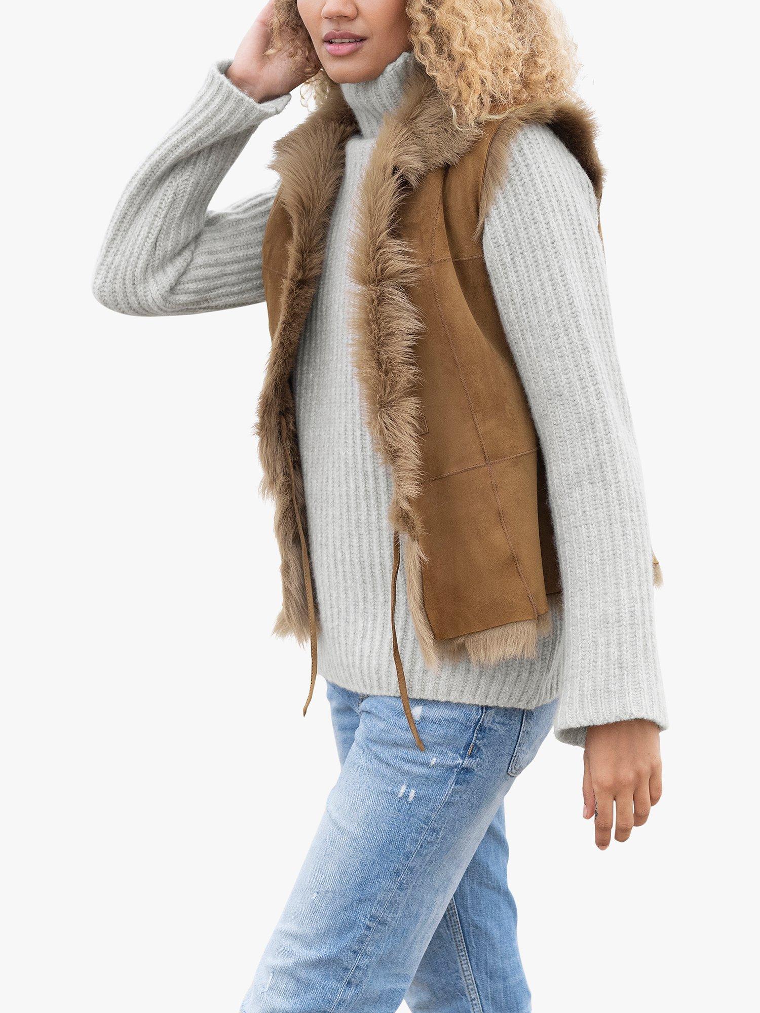 Product image 1 of 10, which shows Celtic & Co. Toscana Gilet, Butterscotch, 18