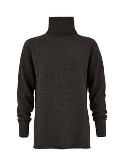 Celtic & Co. Geelong Slouch Roll Neck Jumper - view 2, Charcoal