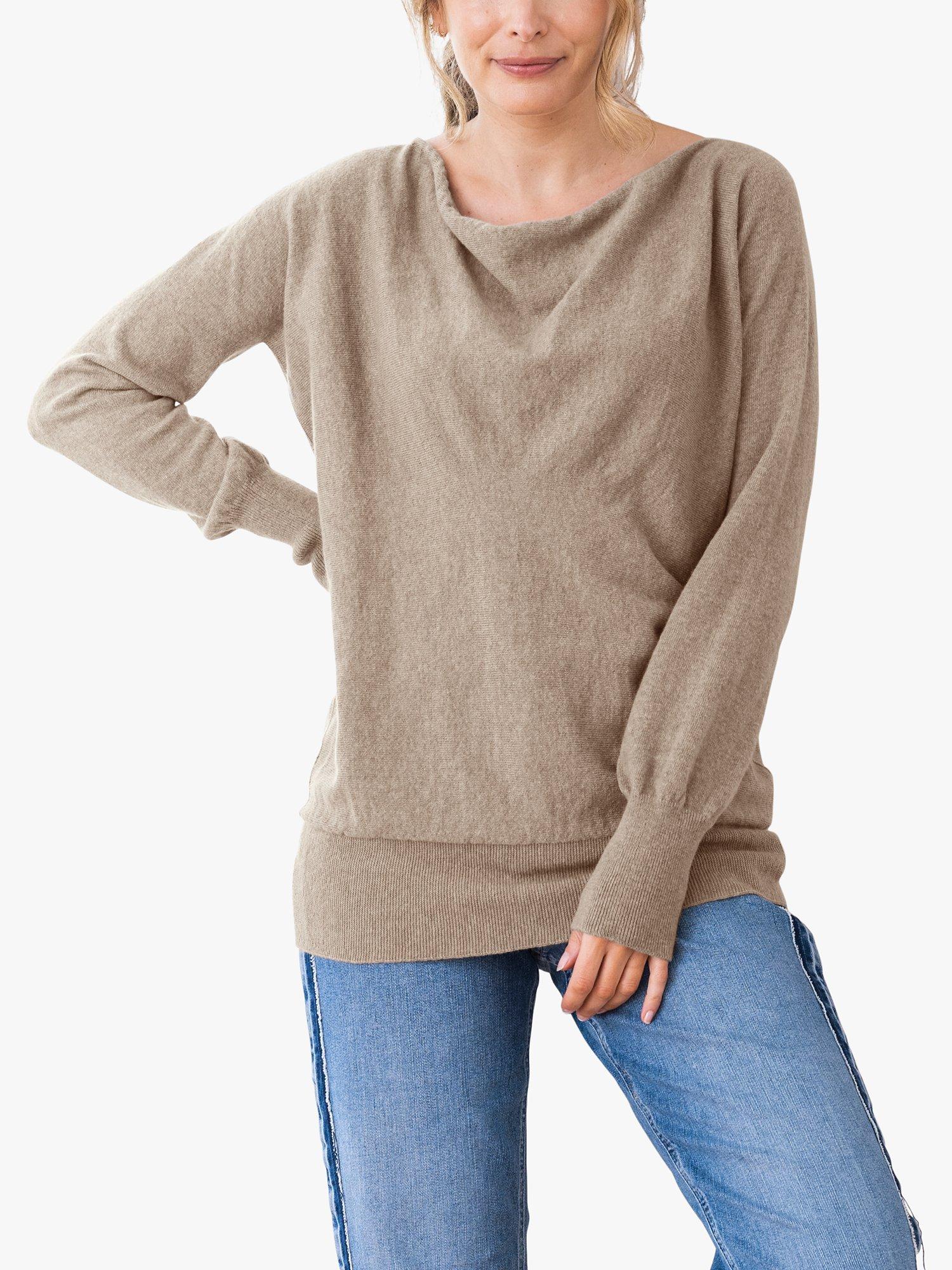 Celtic & Co. Wool Soft Cowl Neck Jumper, Mushroom
