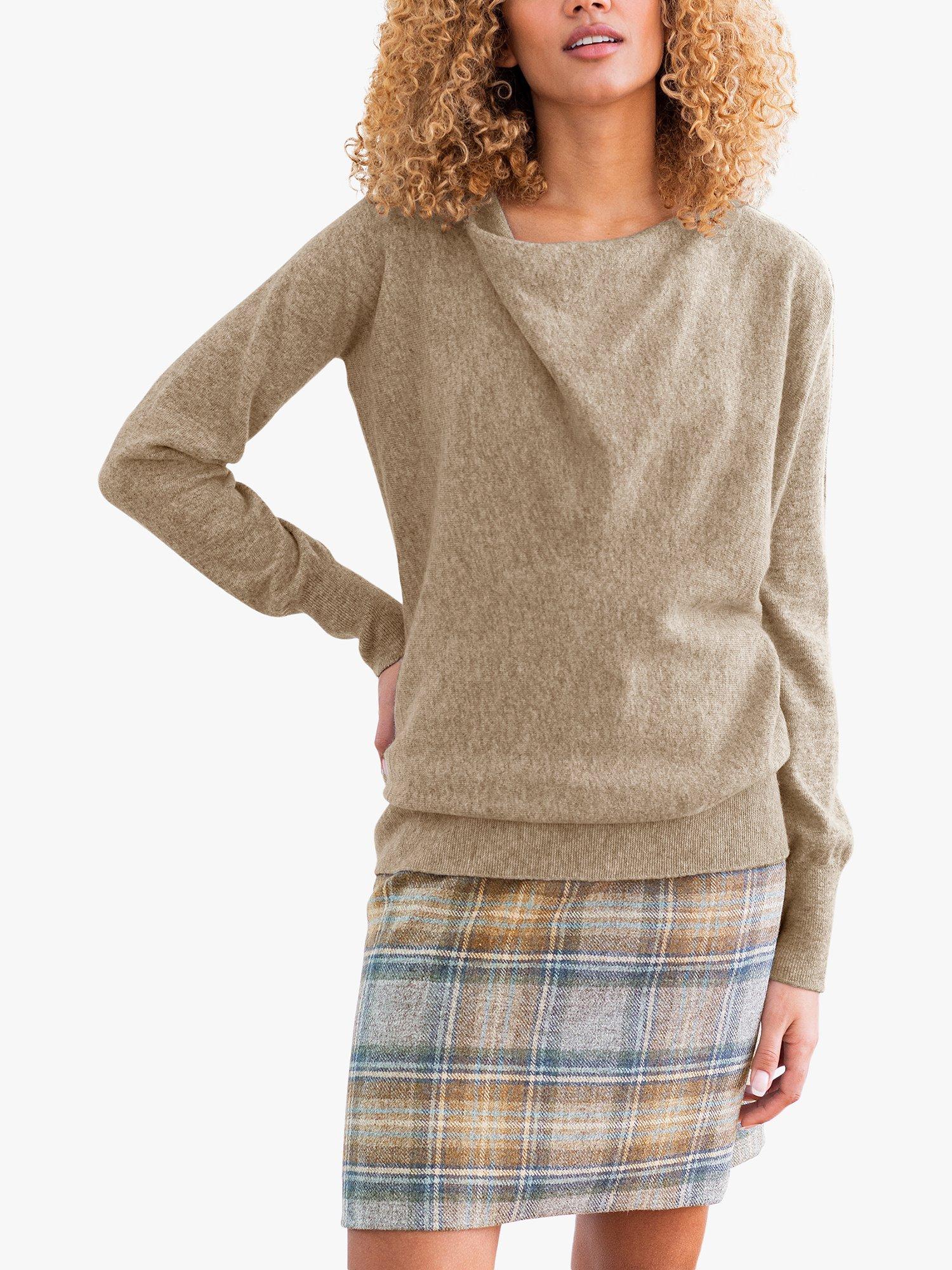Celtic & Co. Wool Soft Cowl Neck Jumper, Camel