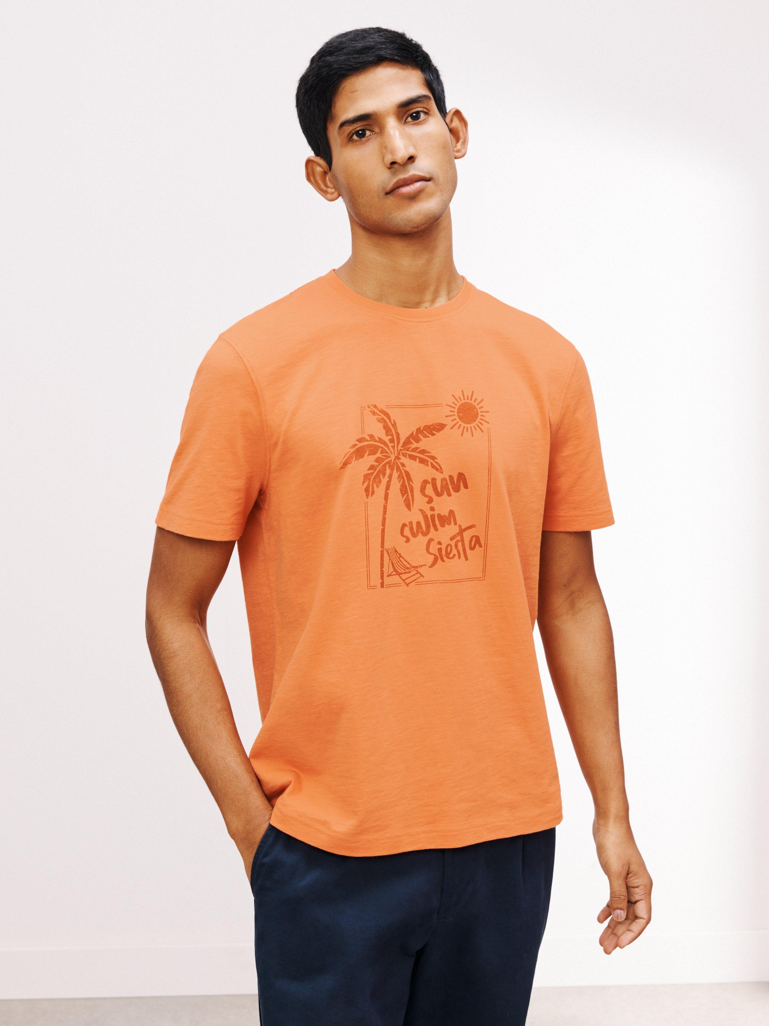 John Lewis Sun Swim Siesta T-Shirt, Orange