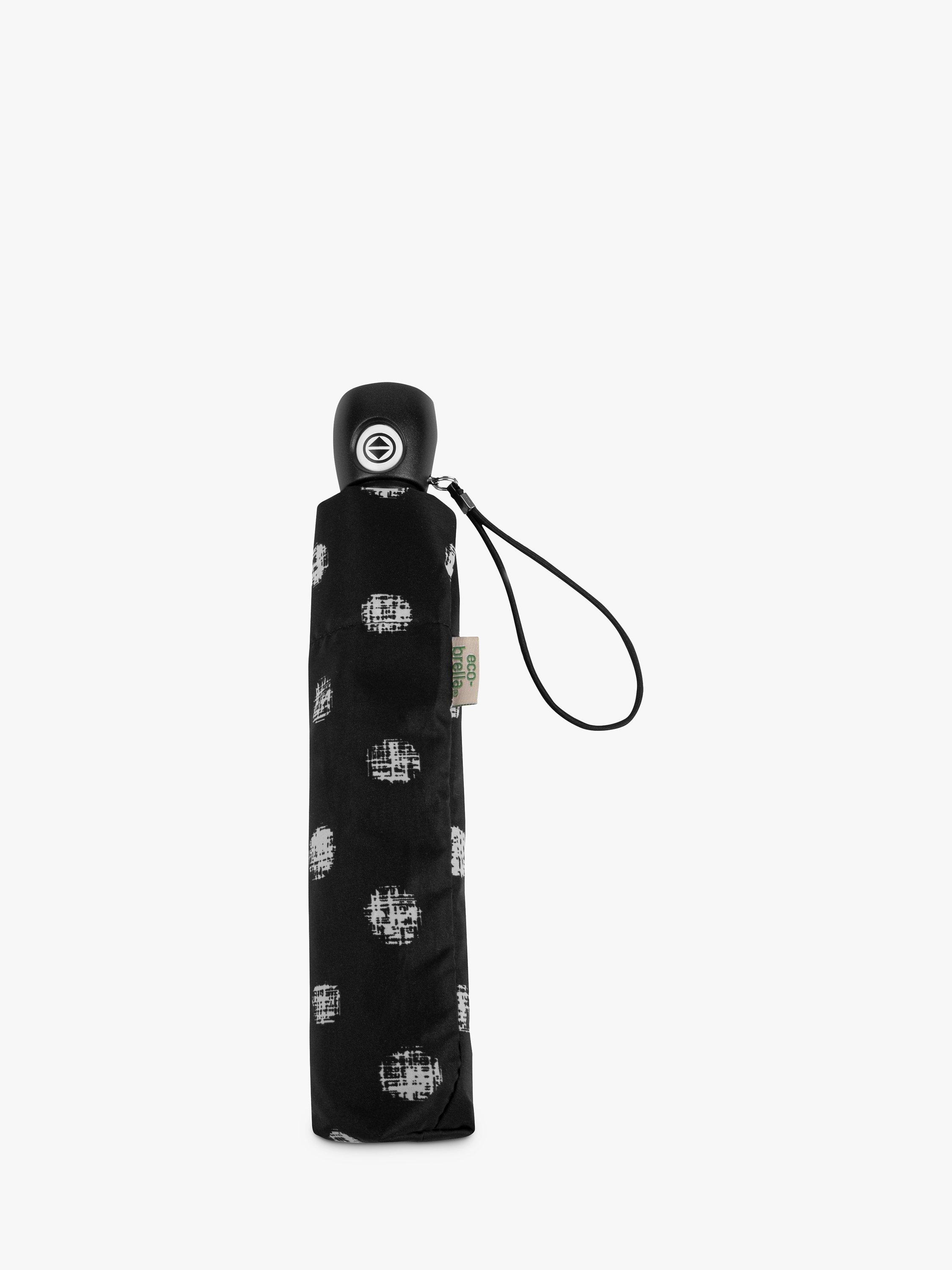Product image 1 of 3, which shows totes Polka Dot Print Umbrella, Black
