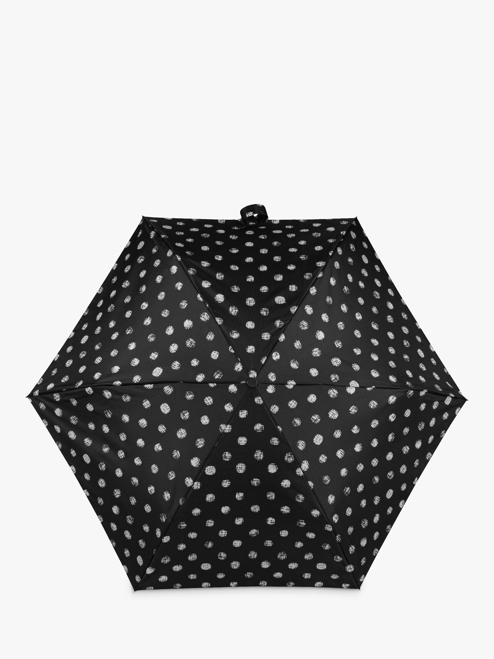 Product image 2 of 3, which shows totes Polka Dot Print Umbrella, Black