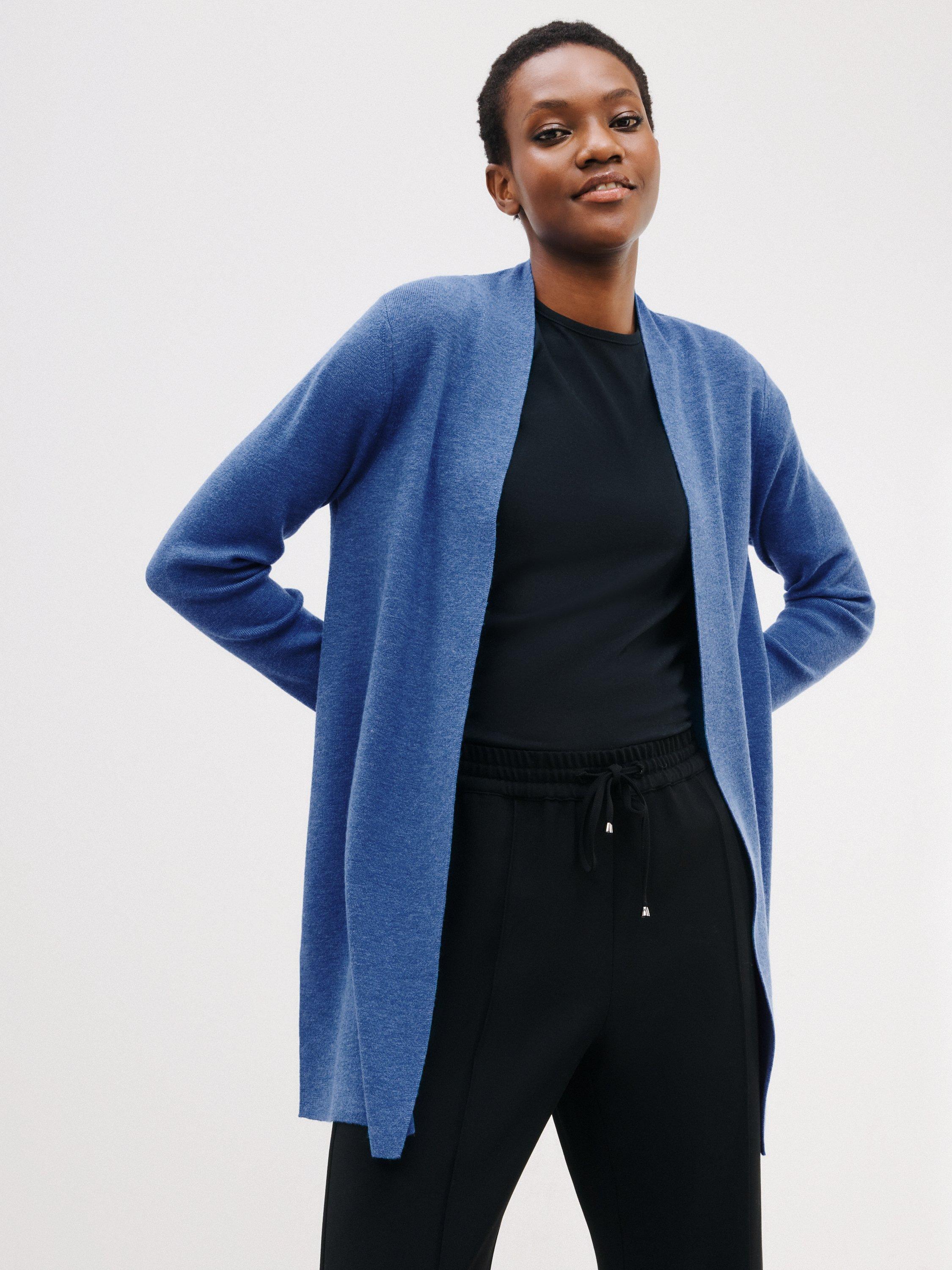John Lewis Longline Cardigan, Blue