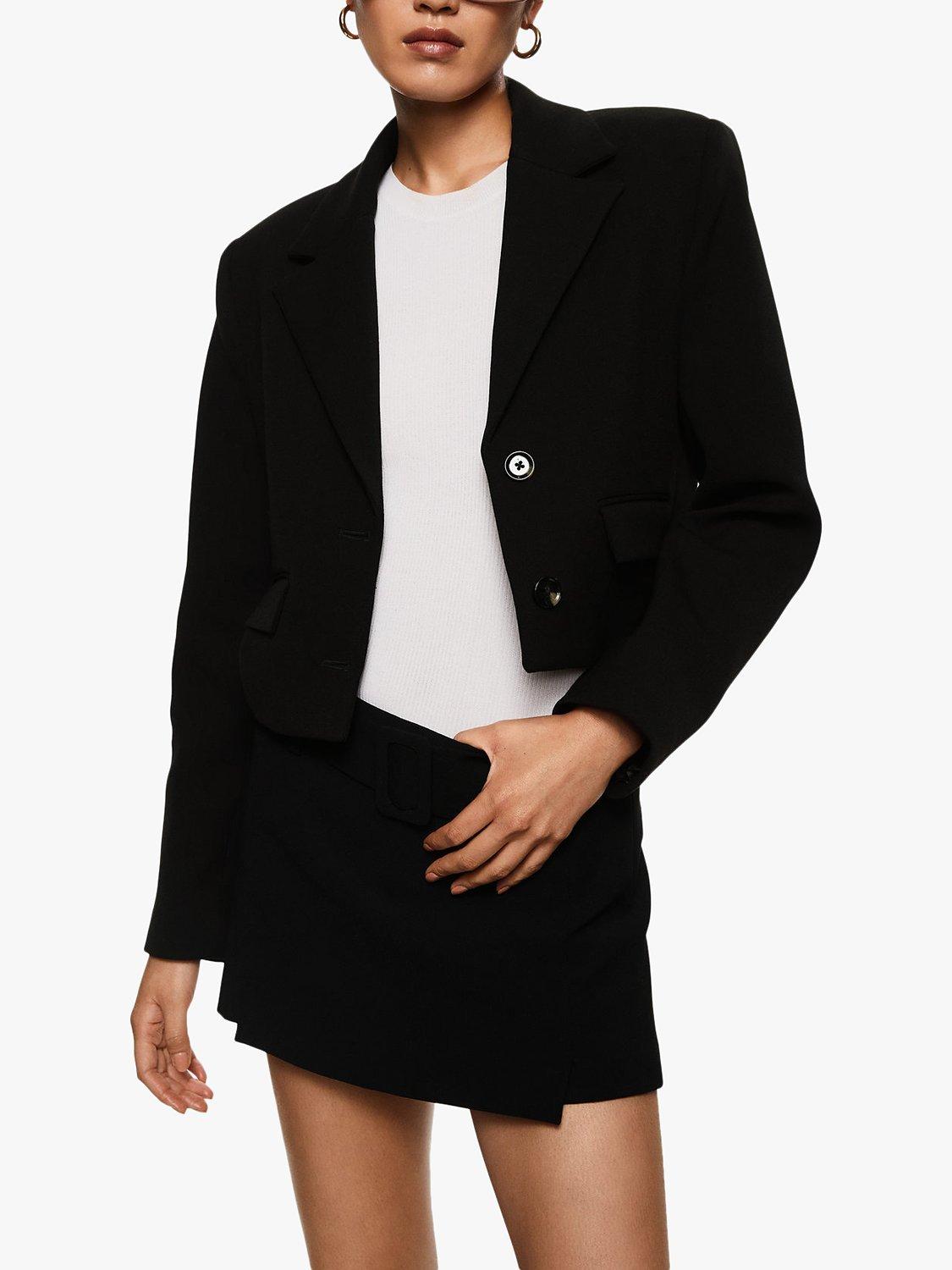 Mango Botoni Cropped Blazer