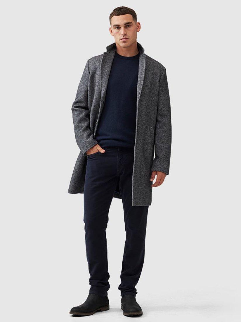 Product image 2 of 5, which shows Rodd & Gunn Albury Straight Fit Moleskin Stretch Cotton Jeans, Navy, 28S