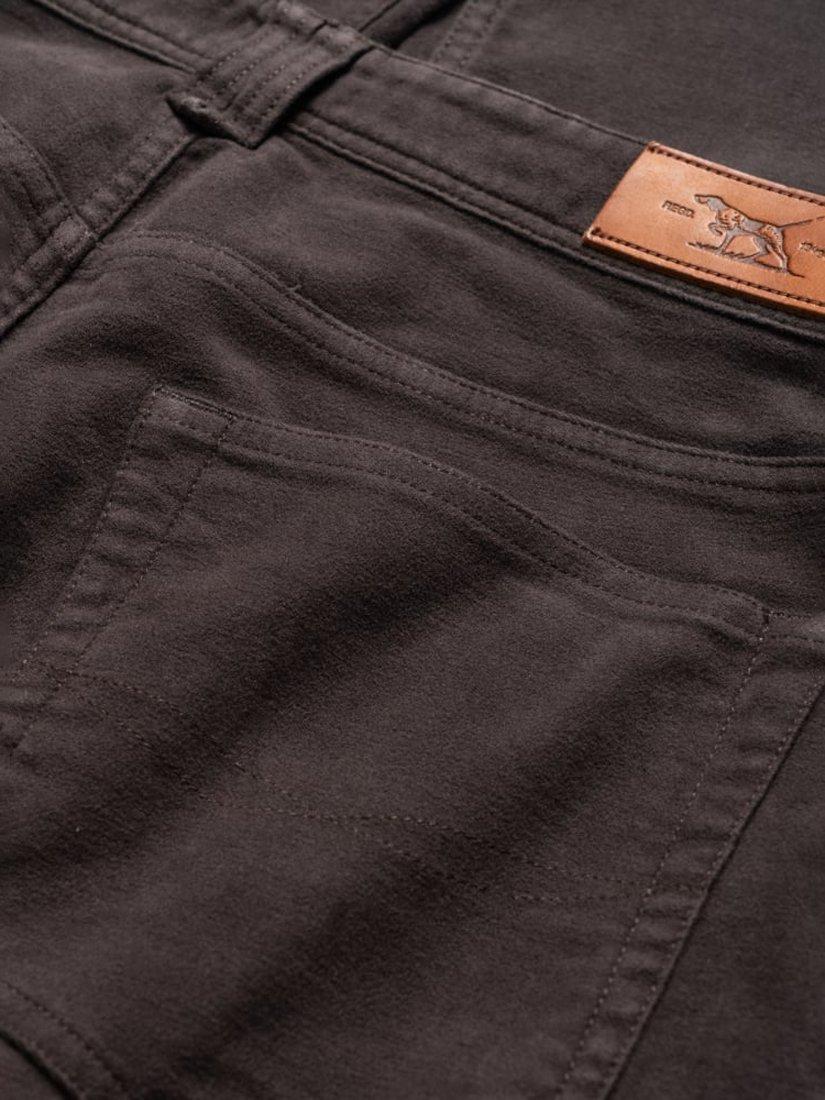 Product image 6 of 6, which shows Rodd & Gunn Albury Straight Fit Moleskin Stretch Cotton Jeans, Charcoal, 28S
