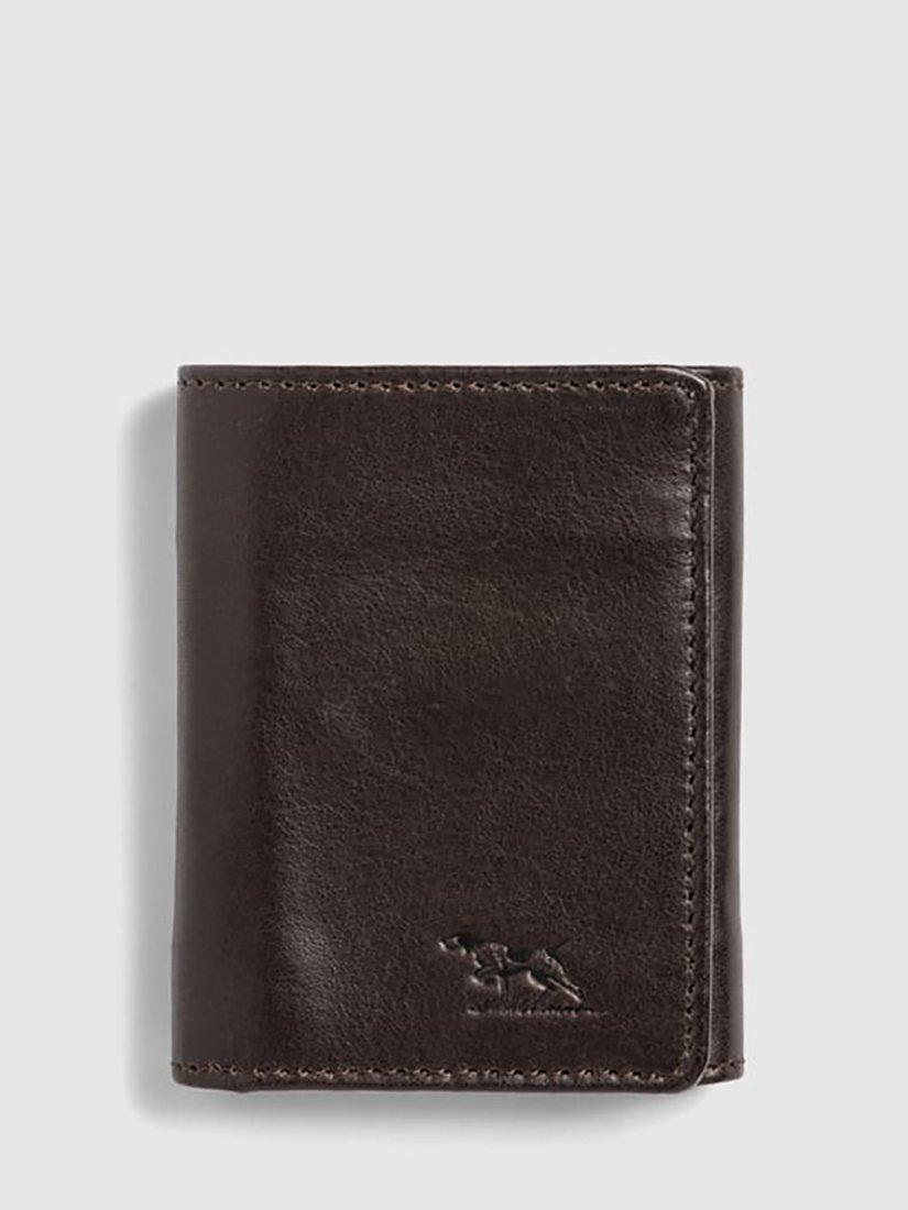 Rodd & Gunn French Farm Valley Tri-Fold Leather Wallet, Chocolate