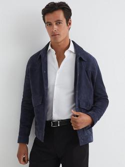 Reiss Ricky Saffiano Leather Reversible Belt, Black - view 2, Black