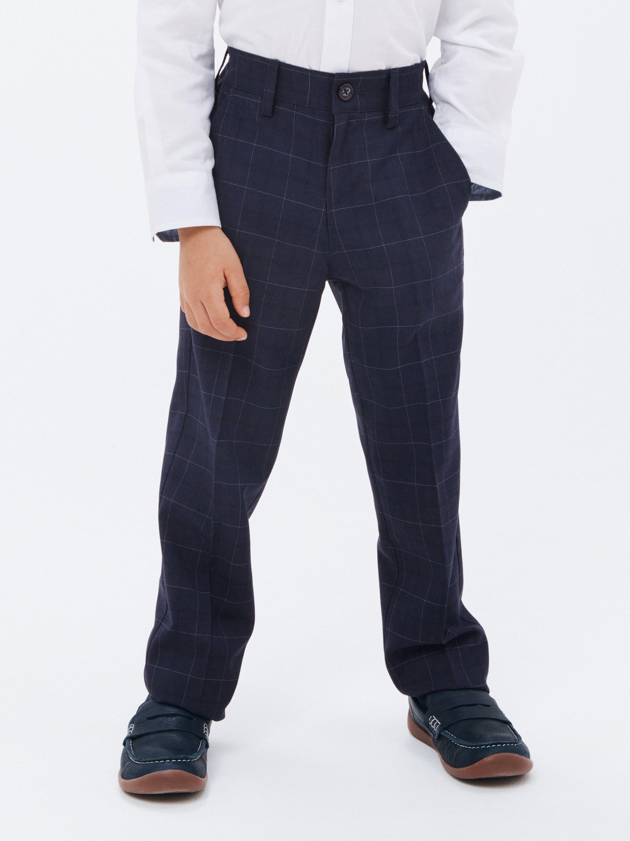 John Lewis Heirloom Collection Kids' Check Trousers, Blue