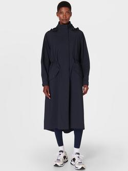 Sweaty Betty Motion Longline Waterproof Parka, French Navy Blue