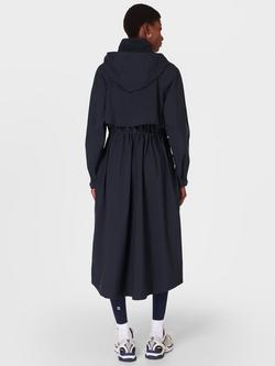 Sweaty Betty Motion Longline Waterproof Parka - view 2, French Navy Blue