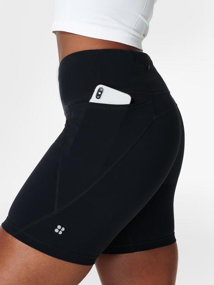 Sweaty Betty Power 6" Biker Shorts, Smooth Black