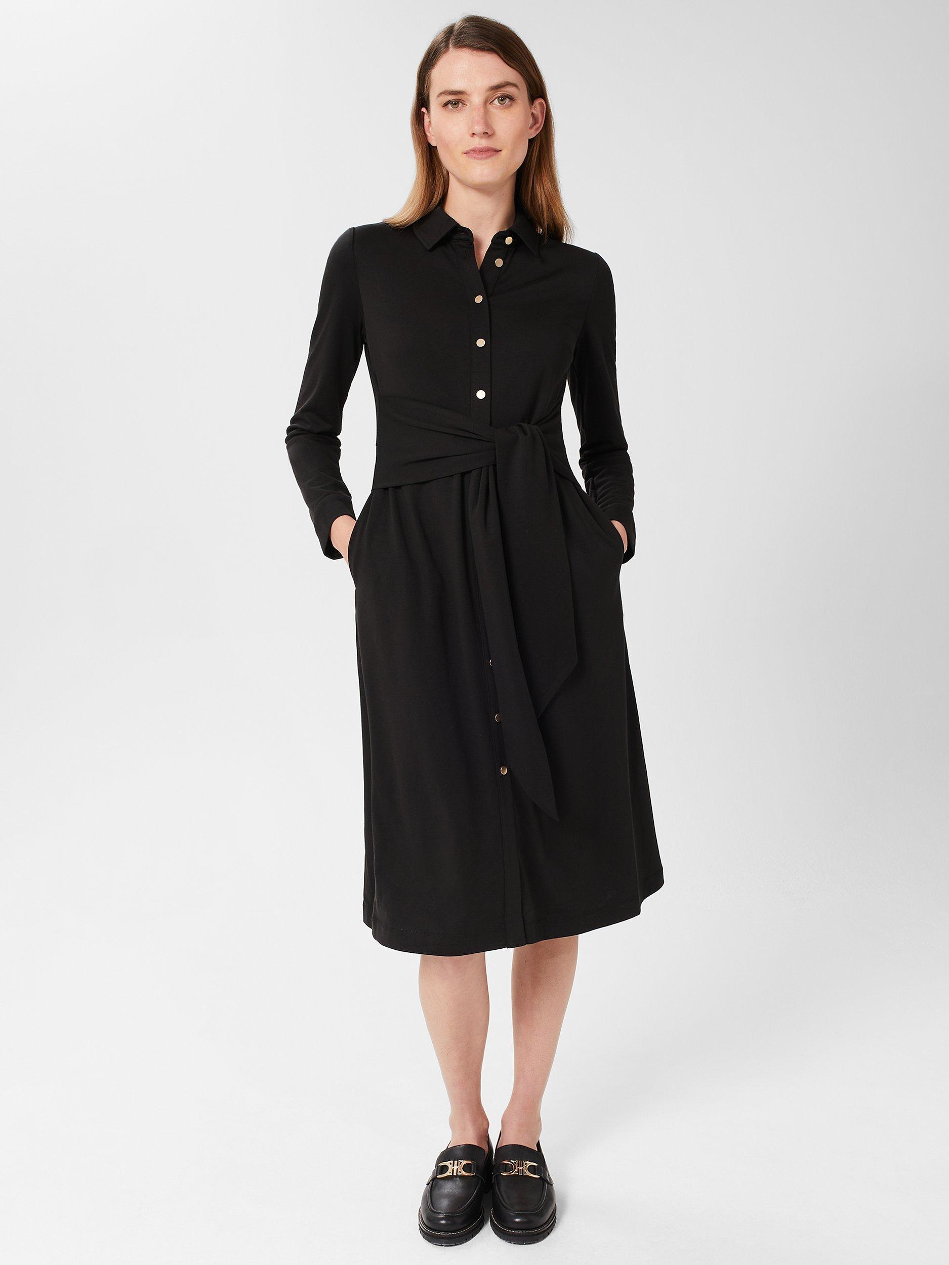 Hobbs black shirt dress hotsell