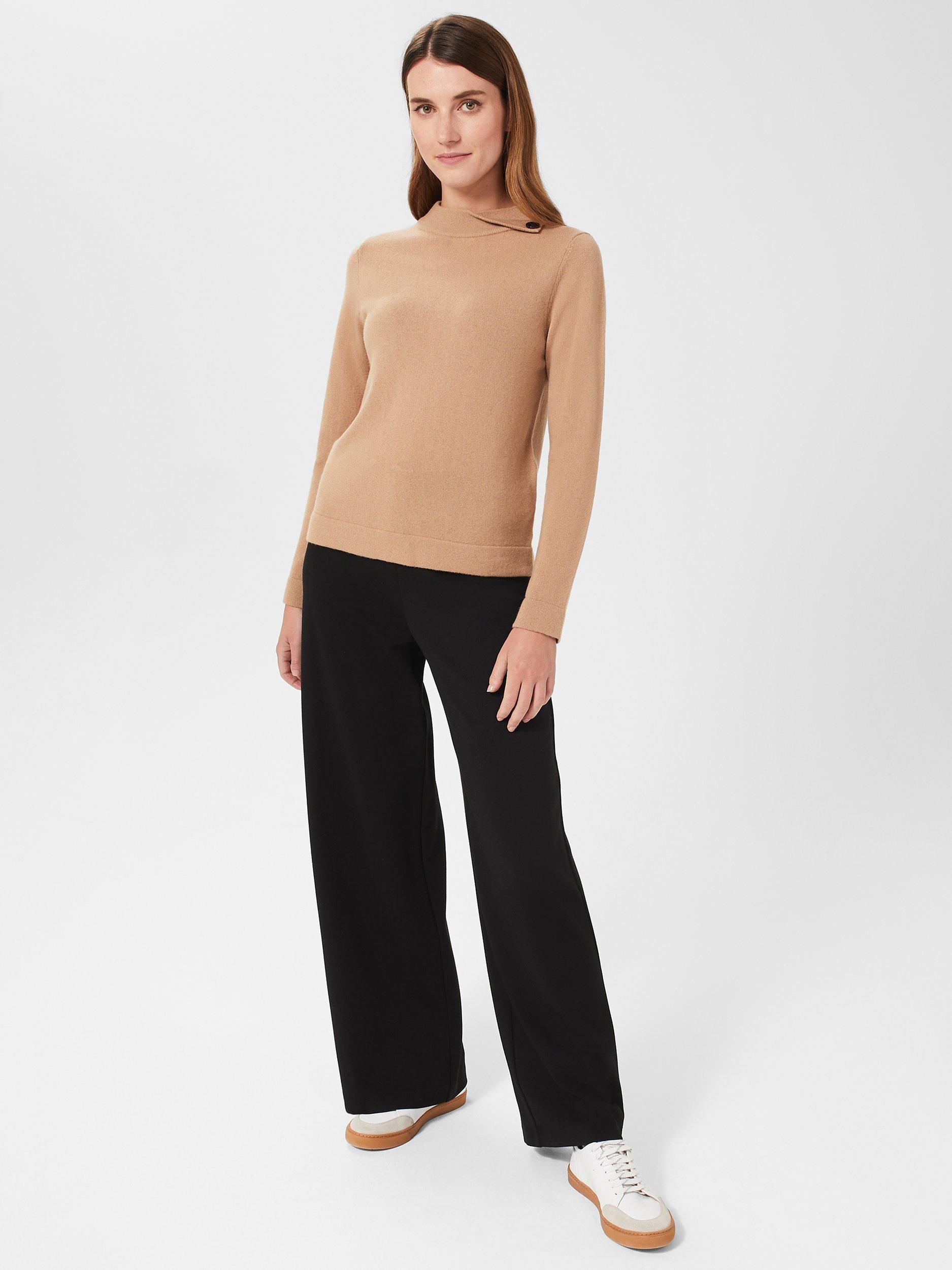Product image 3 of 5, which shows Hobbs Talia Cashmere Blend Jumper, Camel, XS