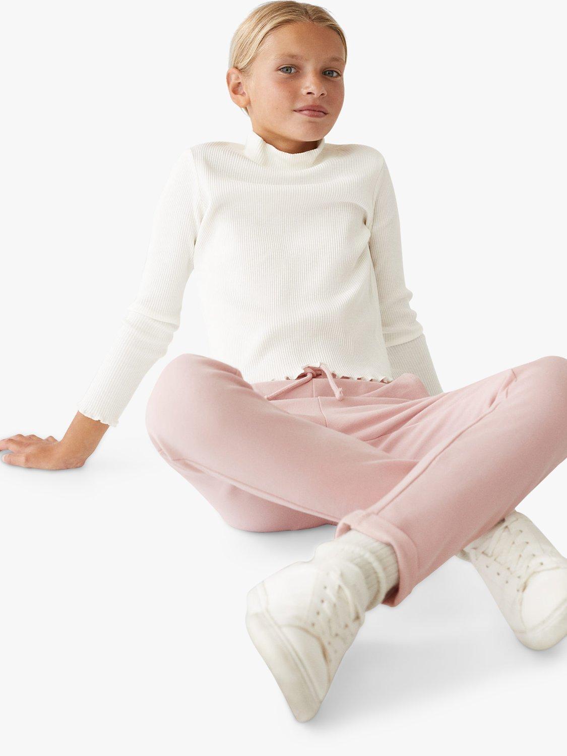 Mango Kids' Viena Joggers, Pastel Pink