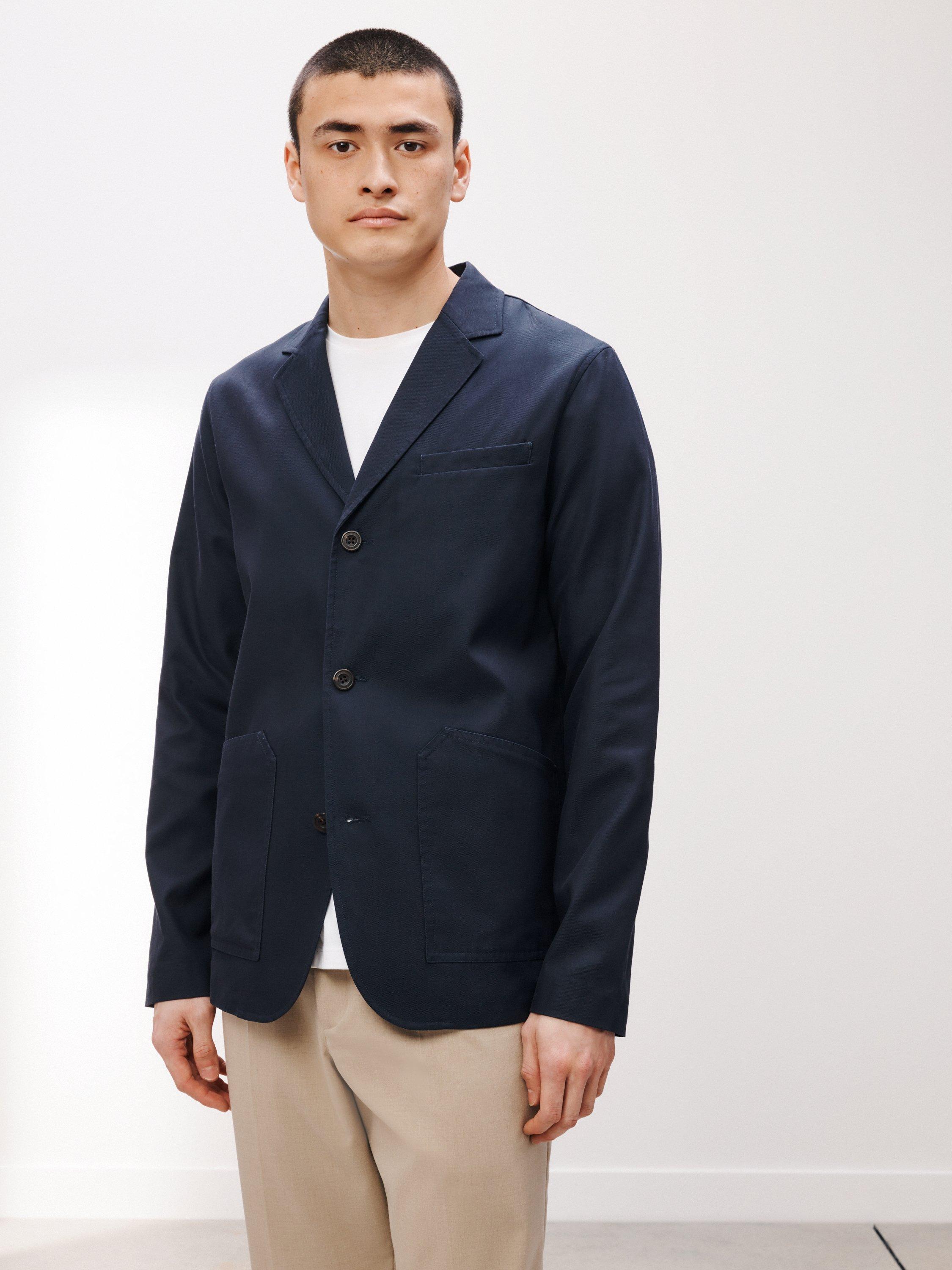 Kin Cotton Lyocell Blazer, Navy