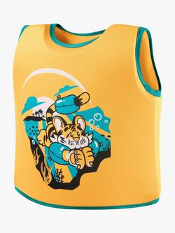 Speedo Baby Tiger Float Vest, Orange/Aqua - view 2, Orange/Aqua