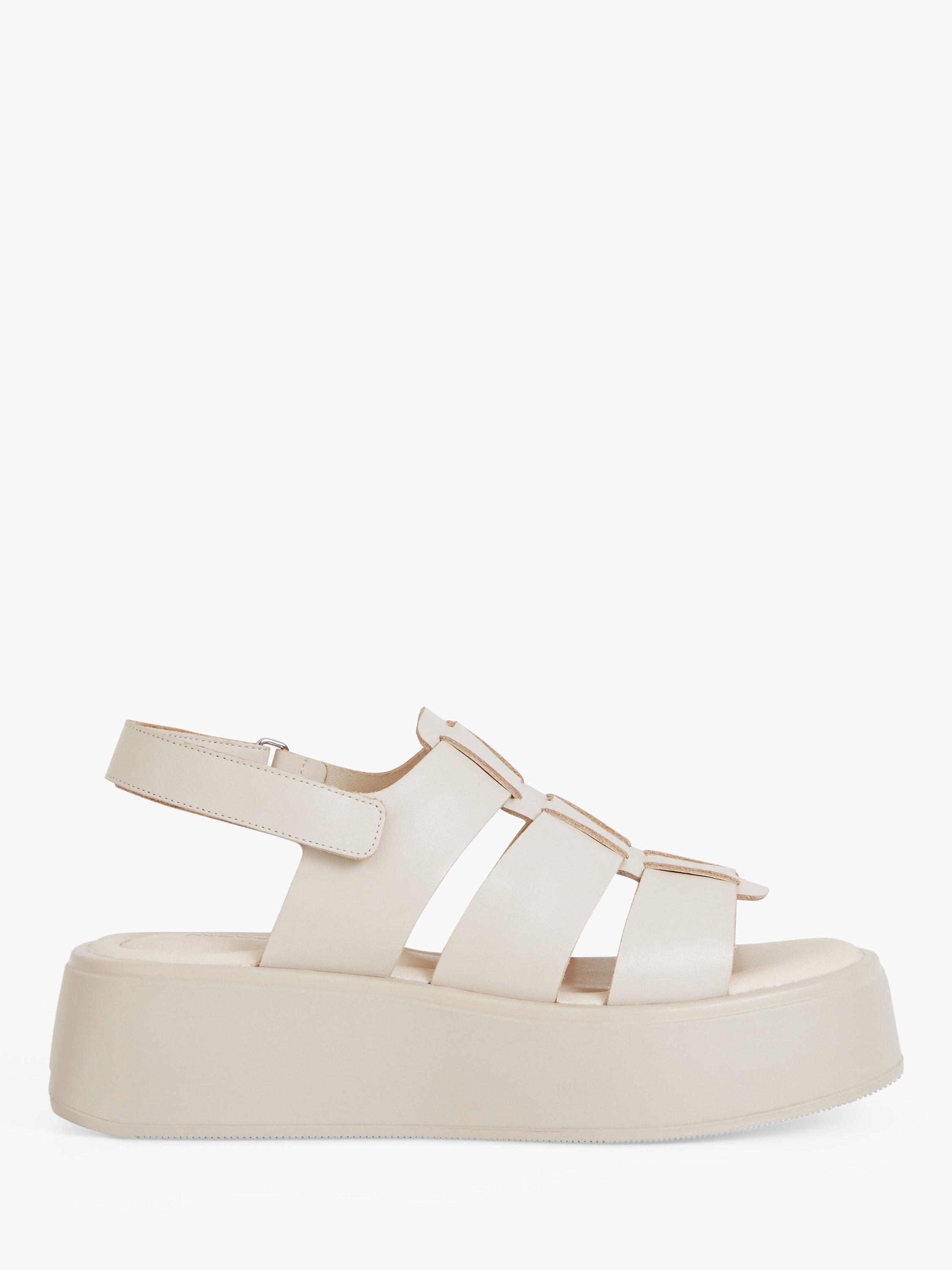 Vagabond Shoemakers Courtney Leather Fisherman Flatform Sandals, Off White