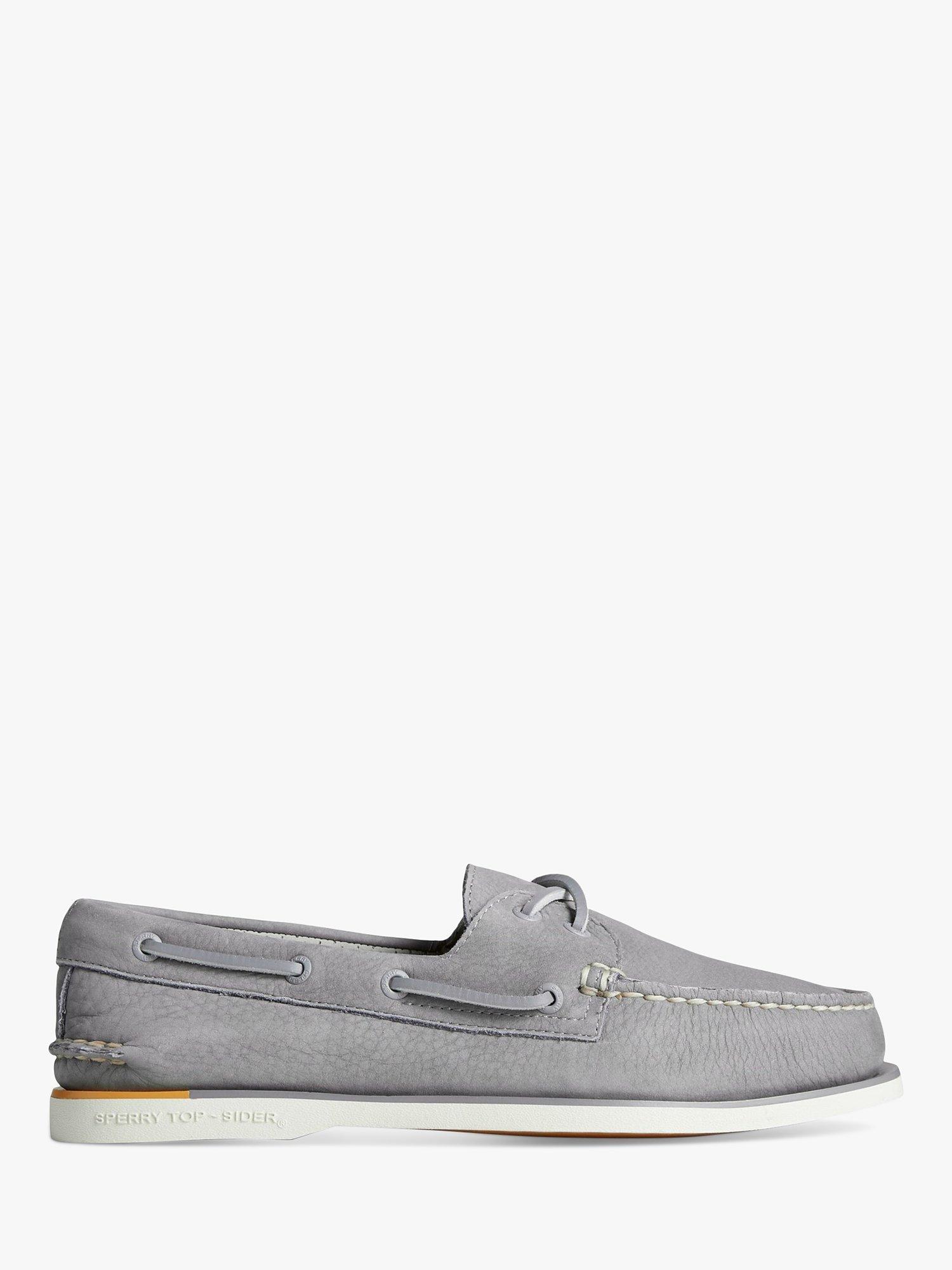 Sperry Gold Cup Authentic Original 2-Eye Nubuck Boat Shoes, Grey
