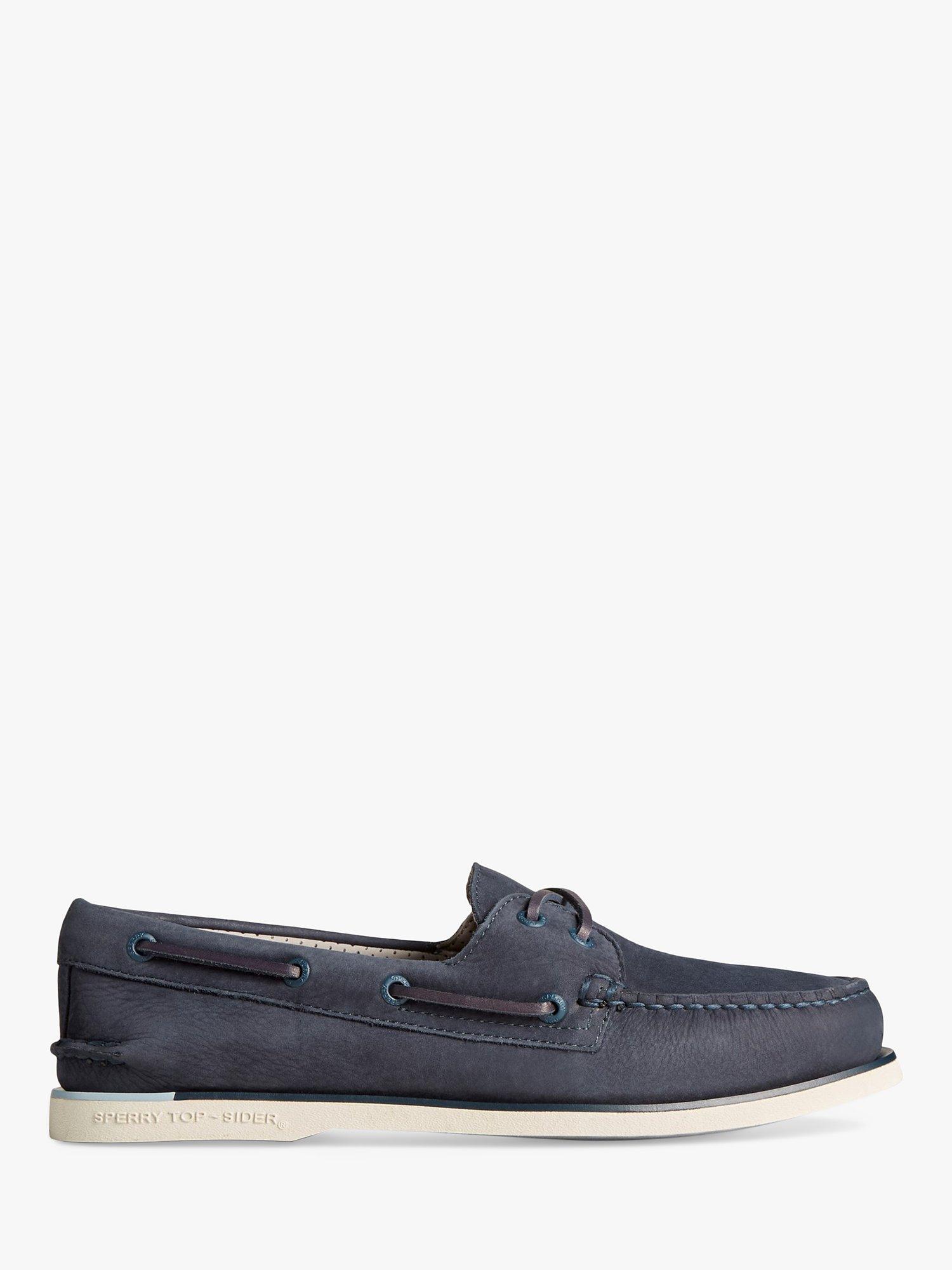 Sperry Gold Cup Authentic Original 2-Eye Nubuck Boat Shoes, Navy