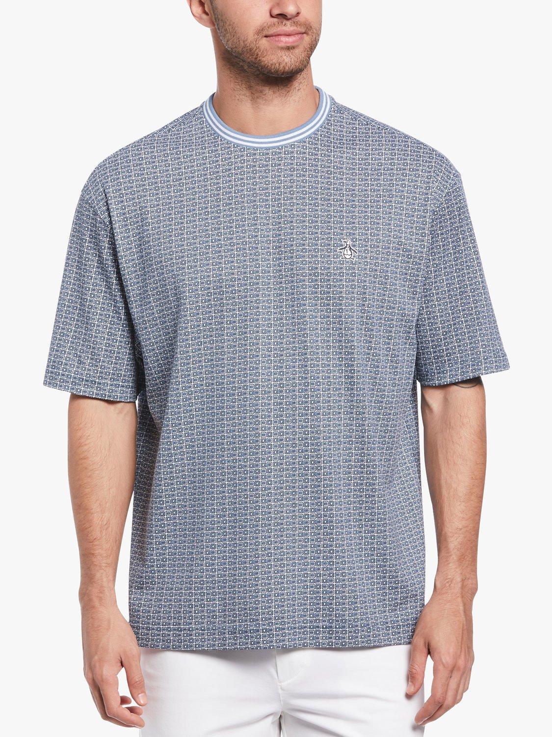 Original Penguin Geometric Print Premium Organic Cotton T-Shirt, 422 Spring Lake