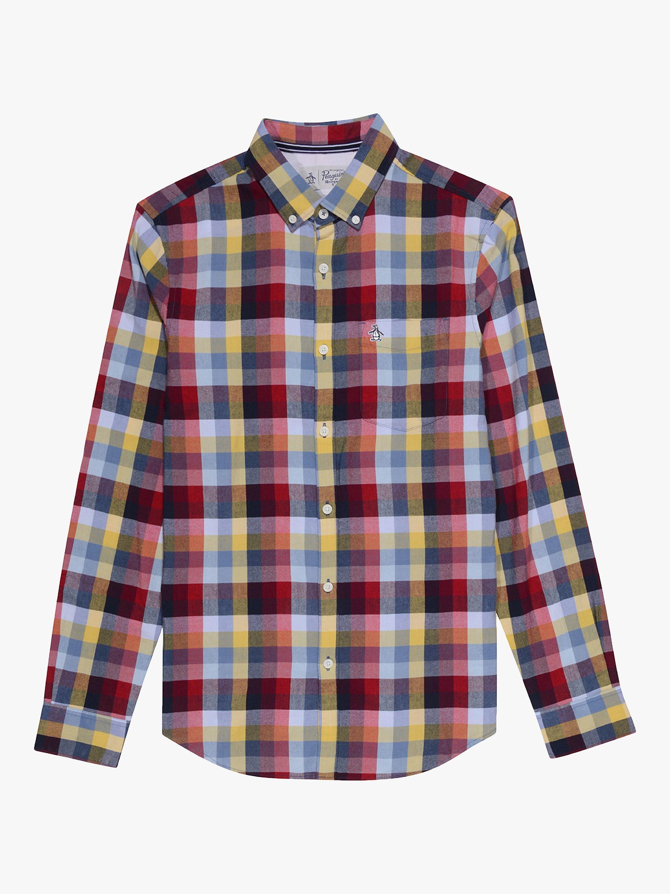 Product image 3 of 3, which shows Original Penguin Plaid Check Shirt, 422 Spring Lake, XL