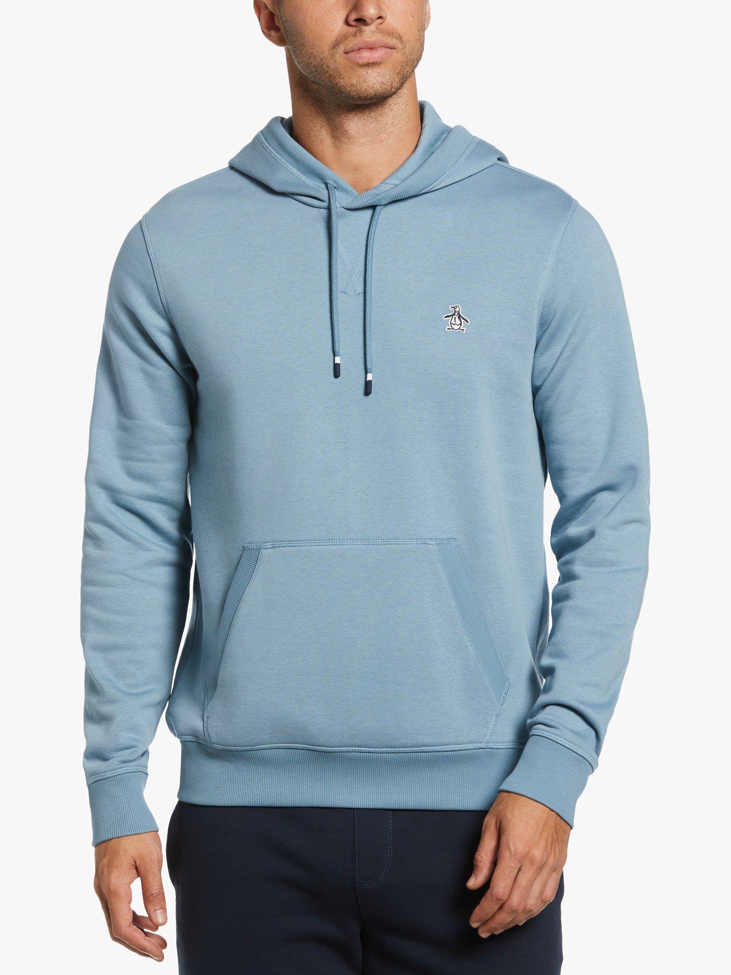 Product image 1 of 4, which shows Original Penguin Sticker Pete Organic Cotton Blend Hoodie, 422 Spring Lake, L