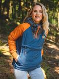 Passenger Ocean Colour Block Half Zip Water Resistant Jacket, Ensign Blue