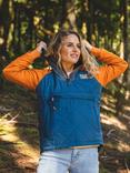 Passenger Ocean Colour Block Half Zip Water Resistant Jacket, Ensign Blue