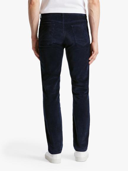SPOKE Italian Cord Fives Narrow Thigh Slim Chinos - view 2, Navy
