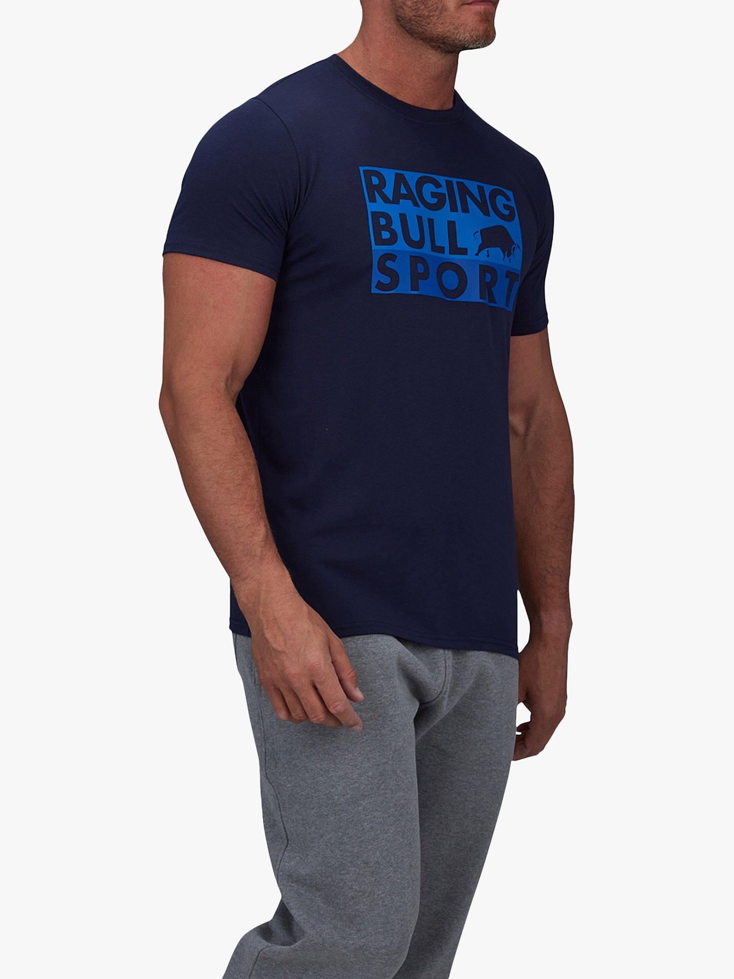 Product image 2 of 6, which shows Raging Bull Active Casual Sport Graphic T-Shirt, Navy, M