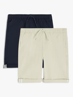 John Lewis Kids' Chino Shorts, Pack of 2, Multi, Multi