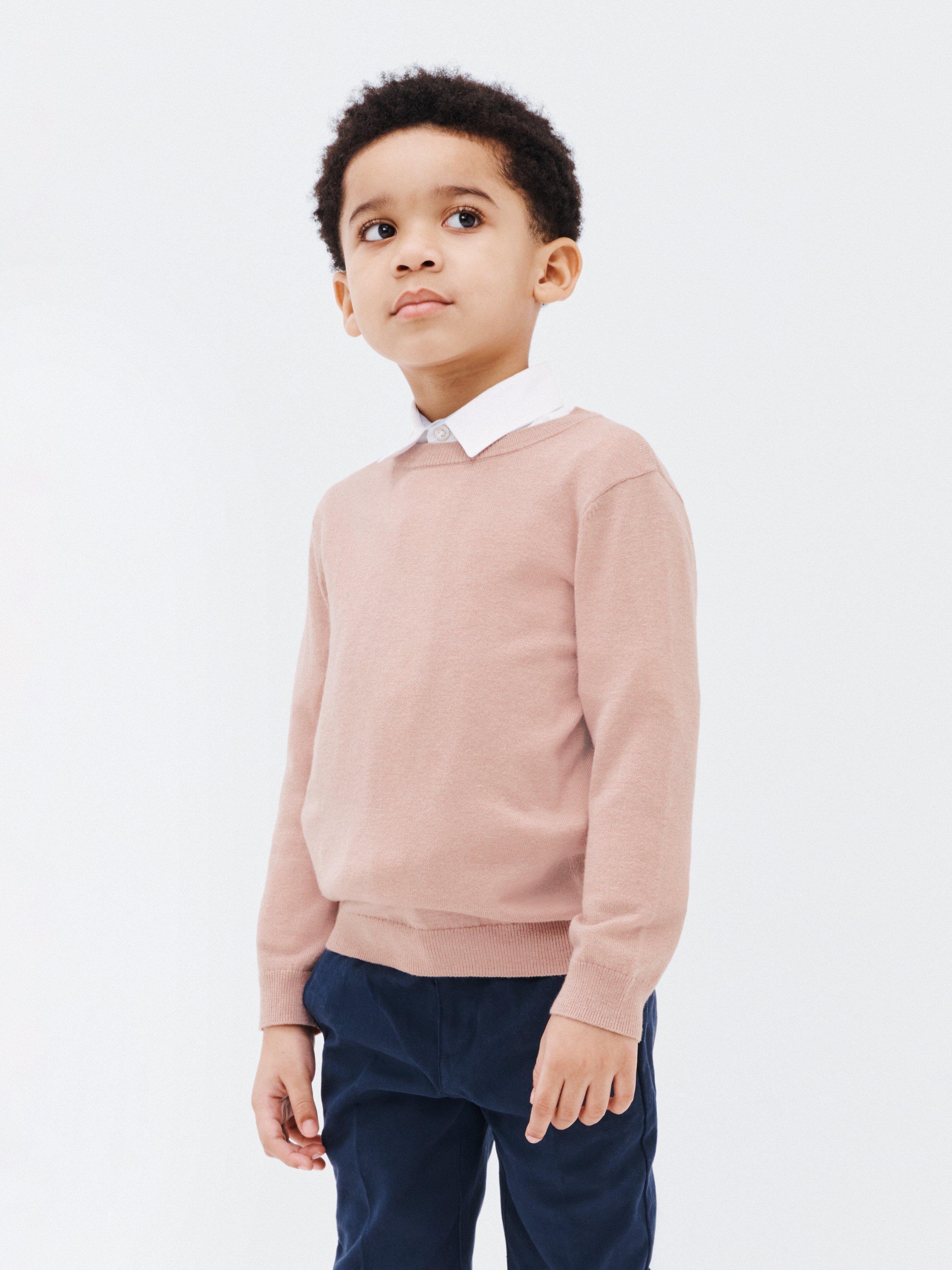 John Lewis Heirloom Collection Plain Wool Blend Jumper, Pink