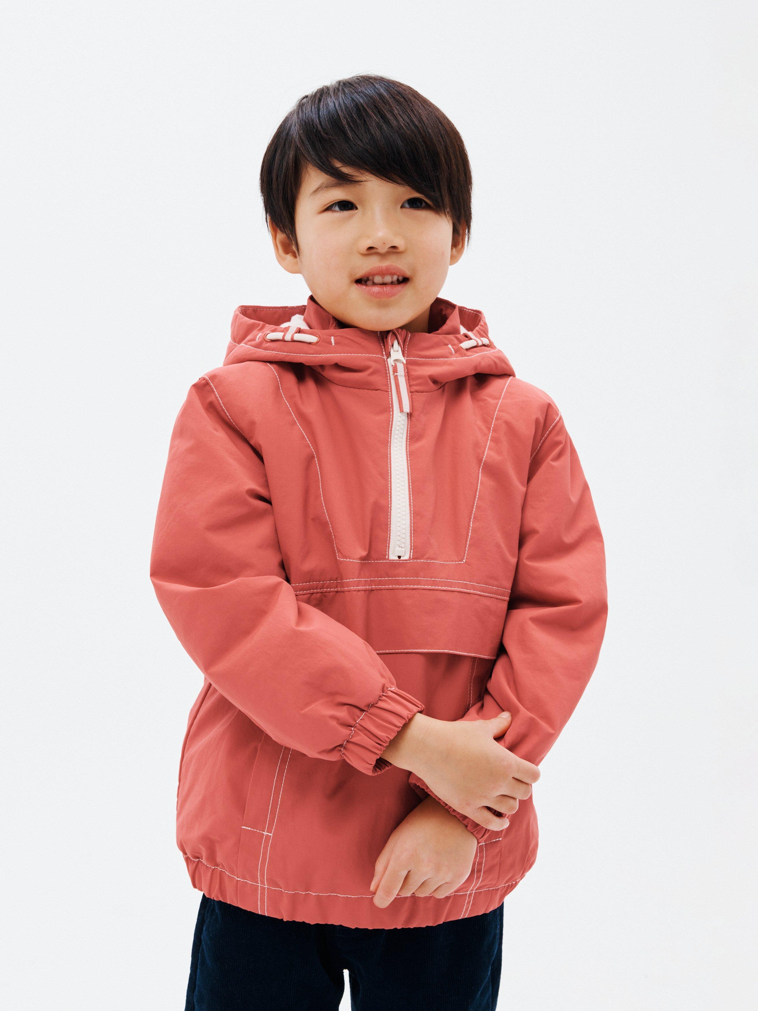 John Lewis Kids' Overhead Quarter Zip Jacket, Red