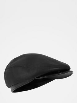 Celtic & Co. Heritage Sheepskin Flat Cap, Black, Black