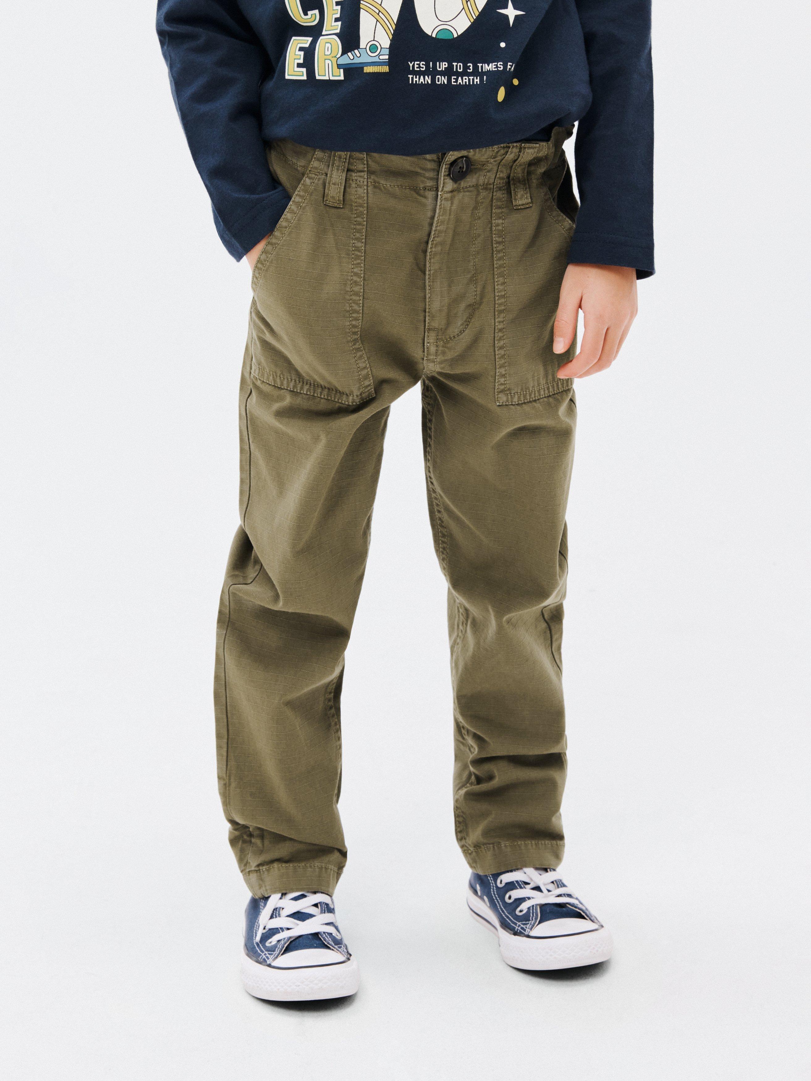 John Lewis Kids' Plain Utility Trousers, Green