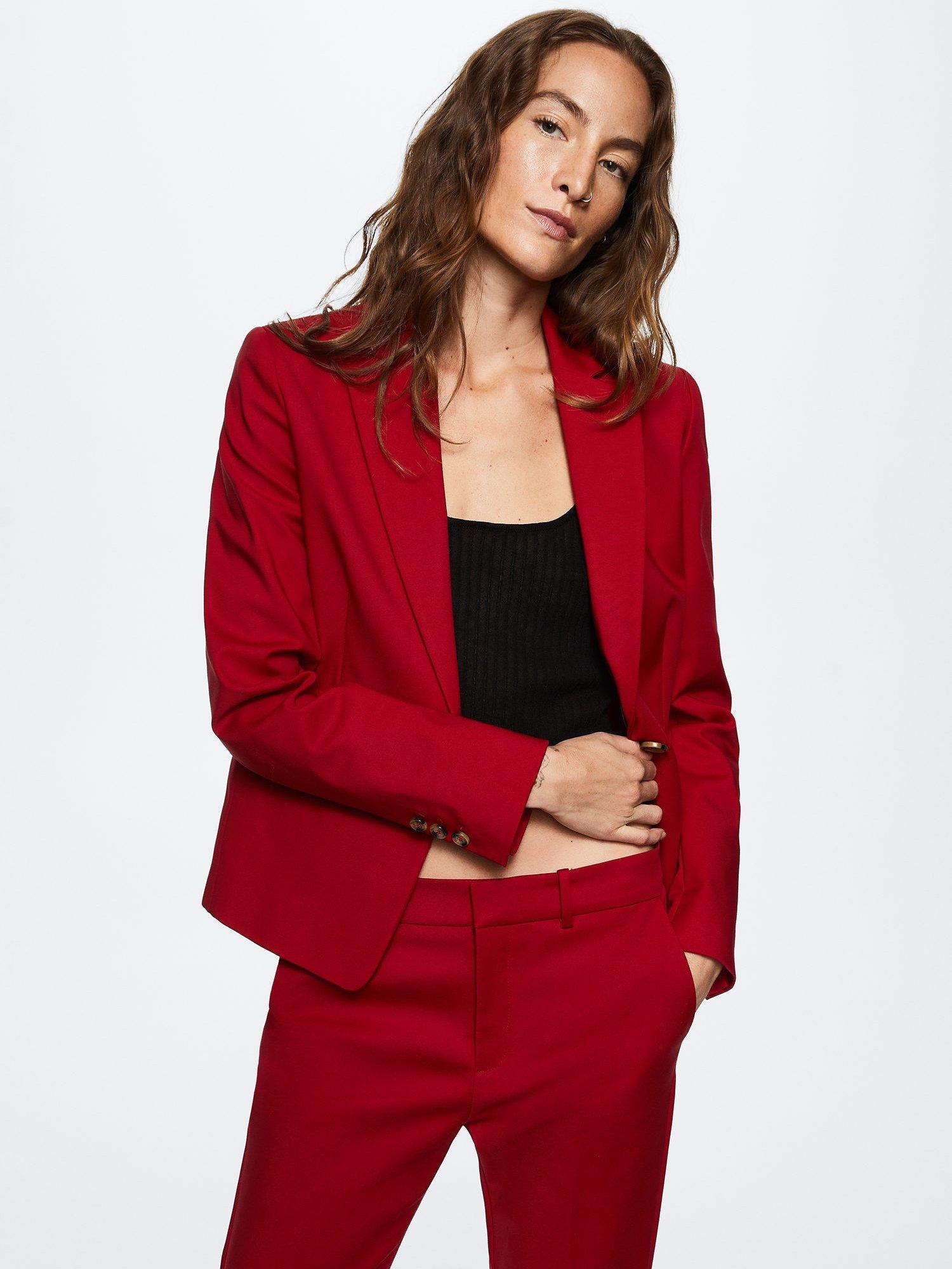 Mango Cofi Blazer, Red, 12