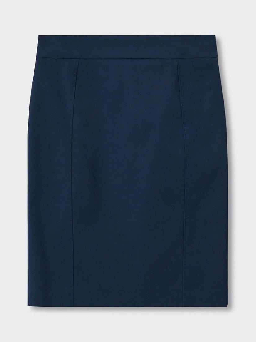 Product image 3 of 7, which shows Mango Cofi Pencil Skirt, Navy, 4