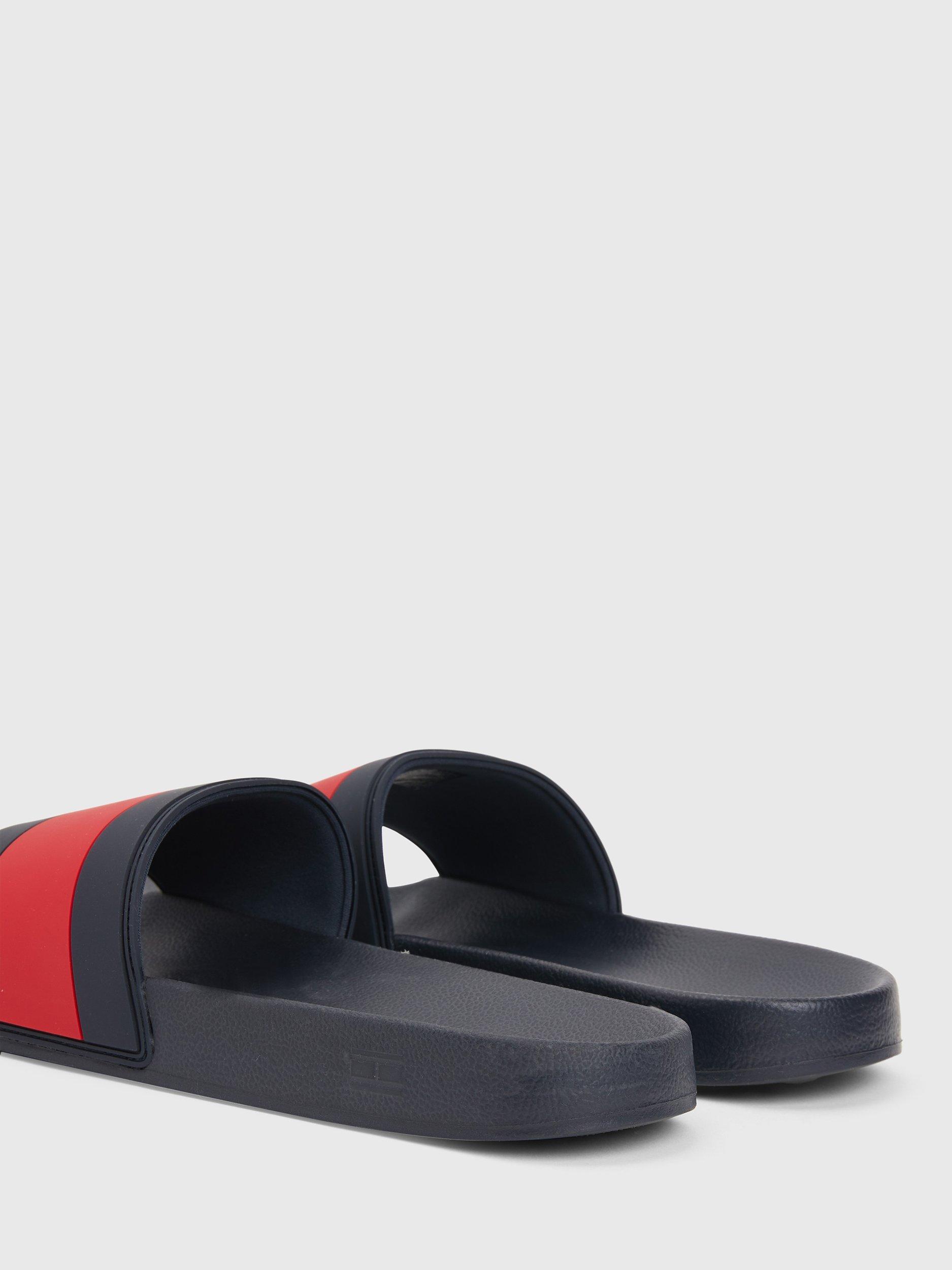Tommy Hilfiger Flag Rubber Slider Sandals Desert Sky