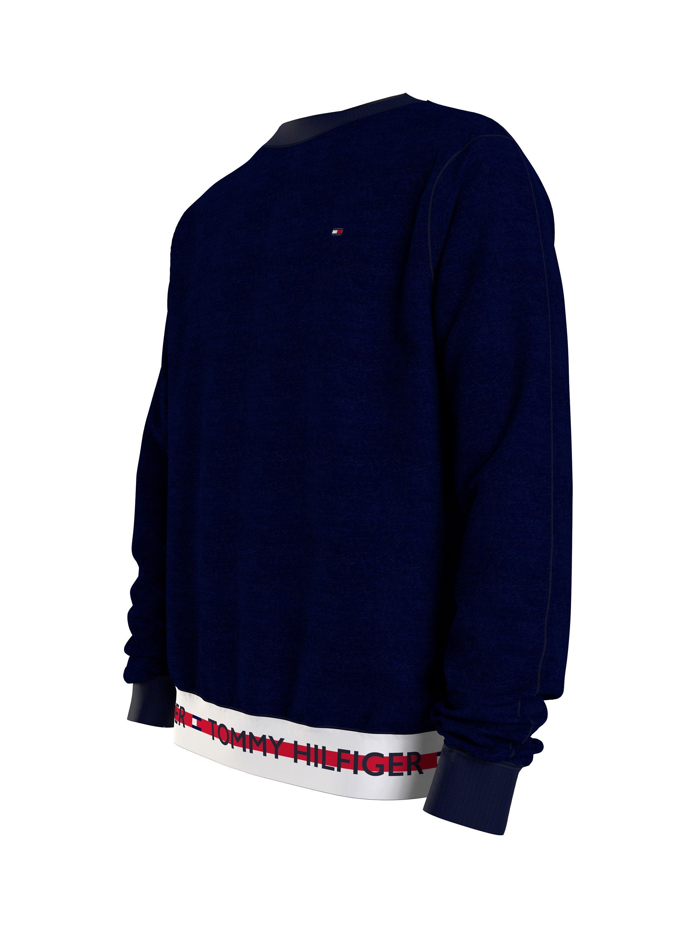 Tommy Hilfiger Logo Crew Neck Lounge Jumper, Desert Sky