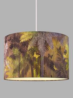 John Lewis + Matthew Williamson Ellwood Drum Lampshade, Green/Multi, Dia.40cm