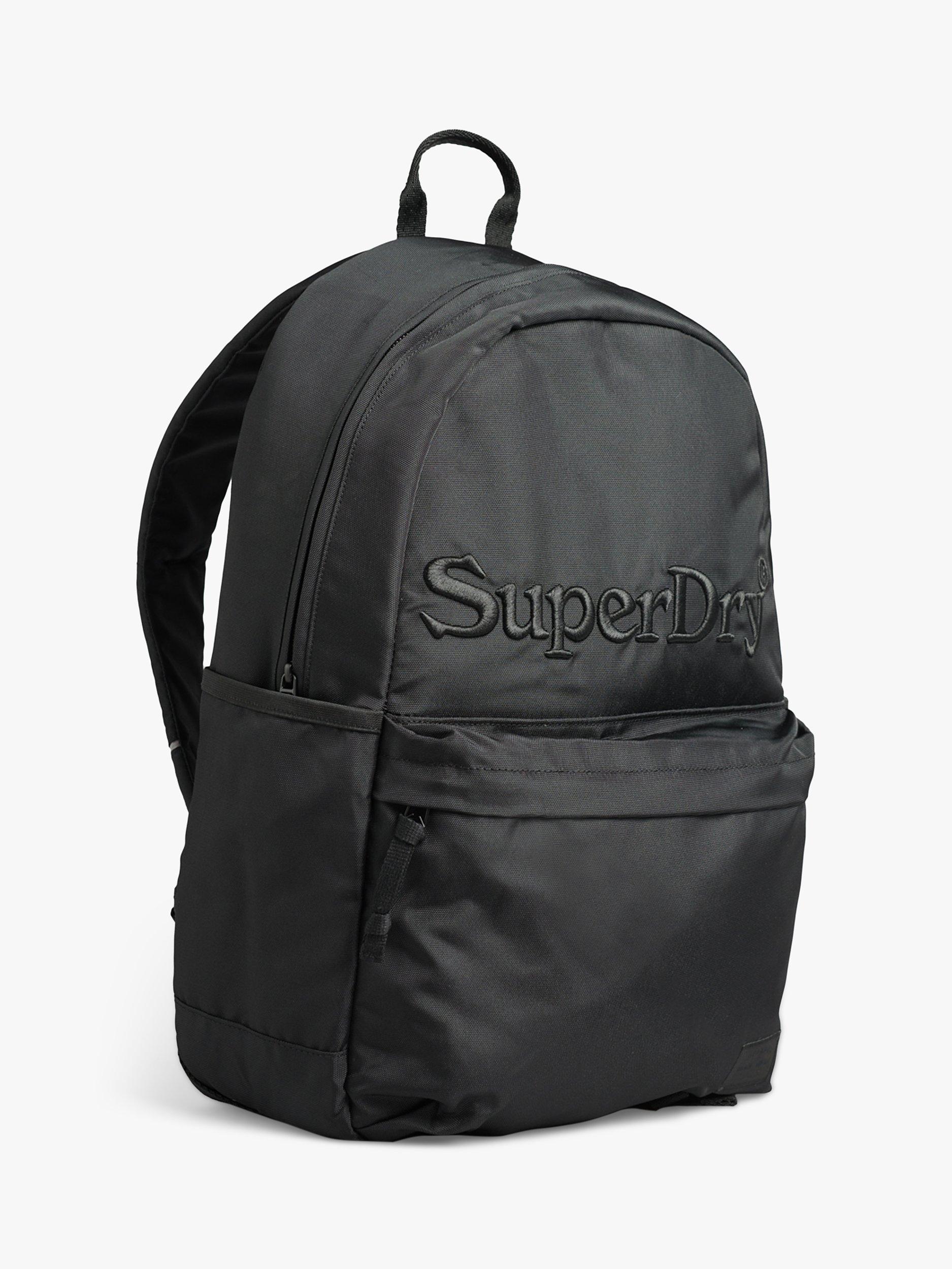 Superdry Vintage Graphic Montana Backpack, 18L, Jet Black