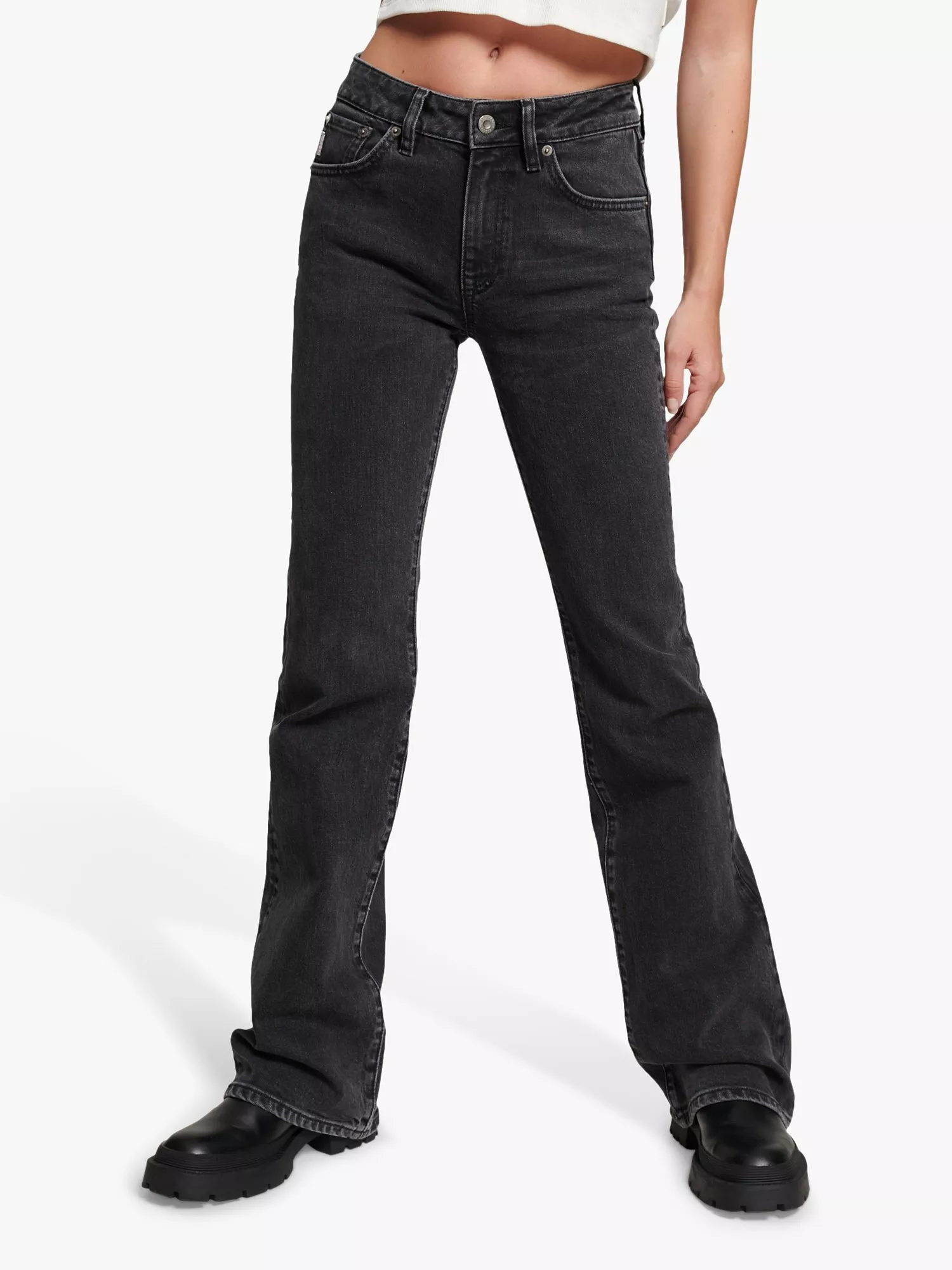 Superdry Mid Rise Slim Flare Jeans