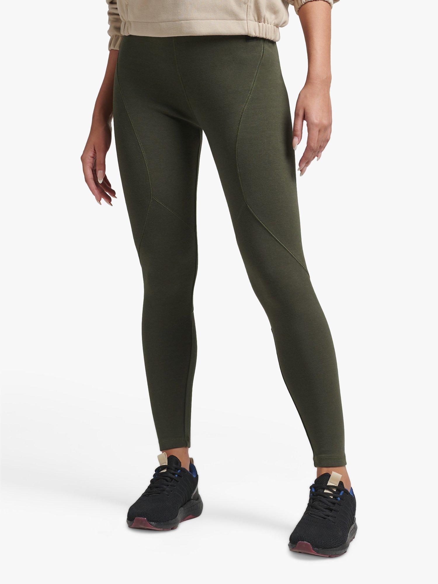 Superdry Tech High Waist Leggings, Dark Moss