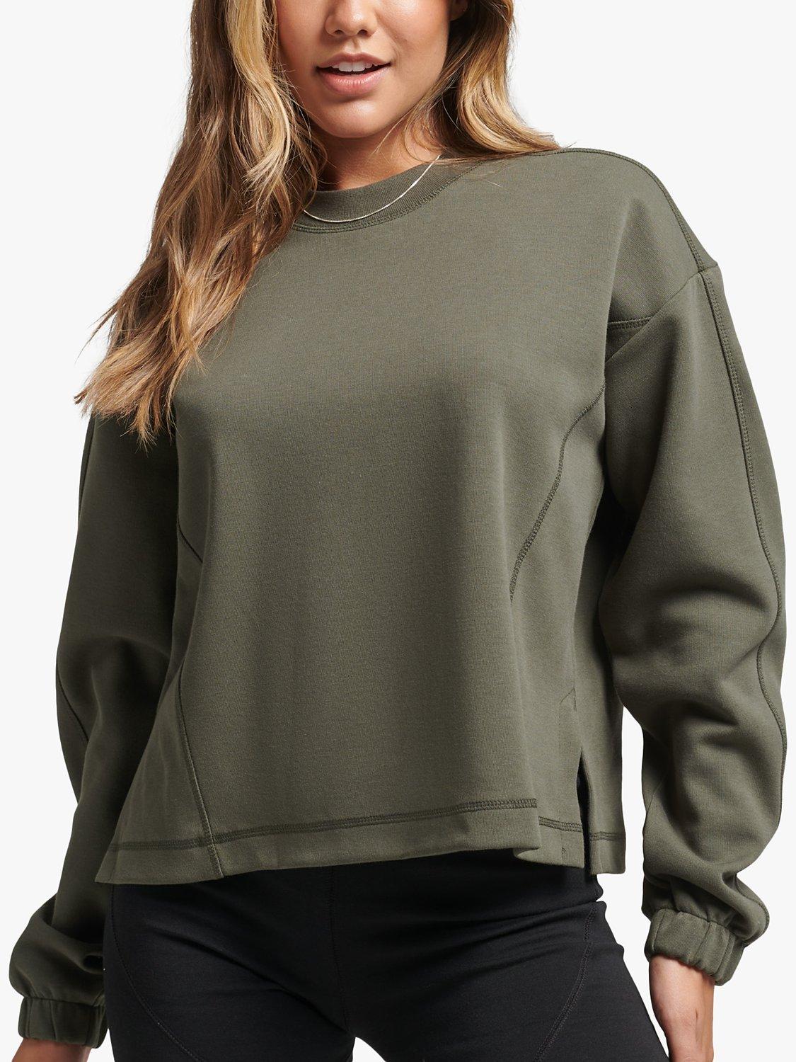 Superdry Code Tech Crew Sweatshirt, Dark Moss