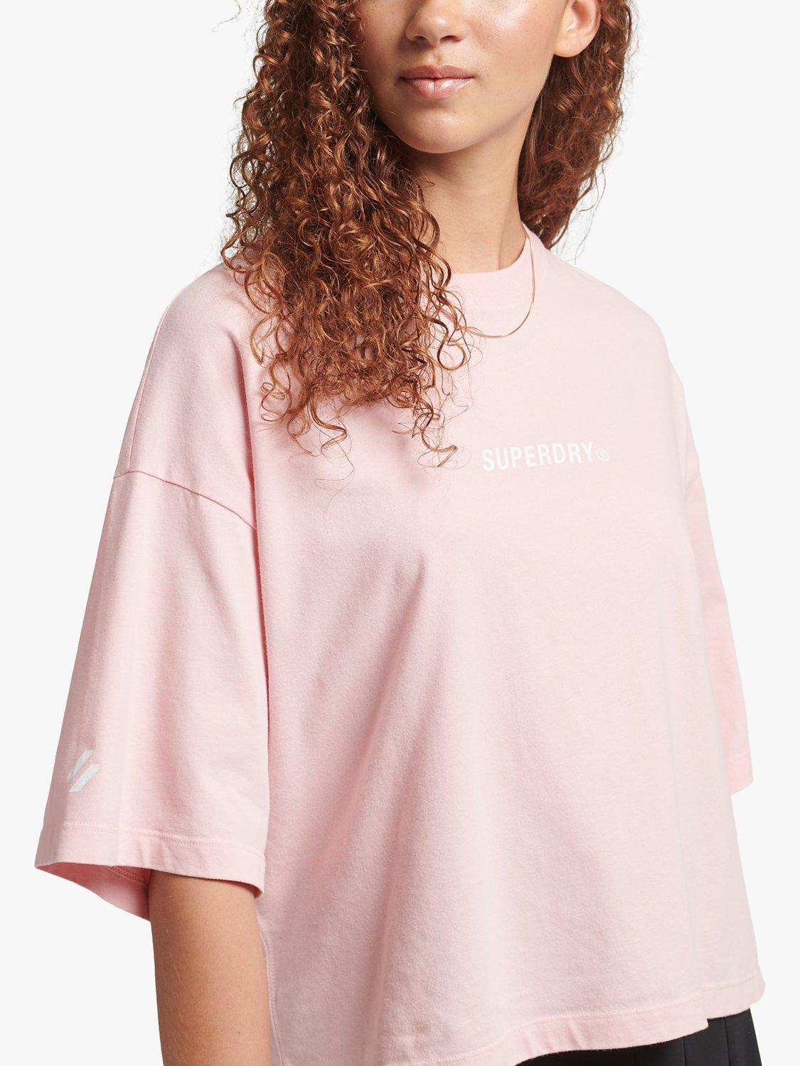 Superdry Core Sport T-Shirt, Coral Blush