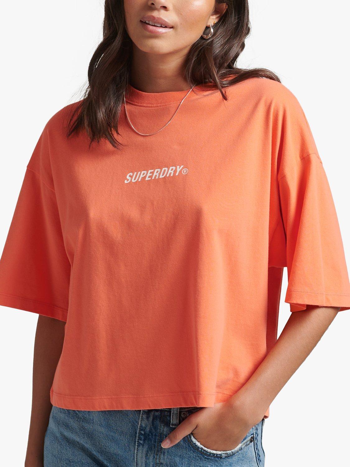 Superdry Core Sport T-Shirt, Desert Pink